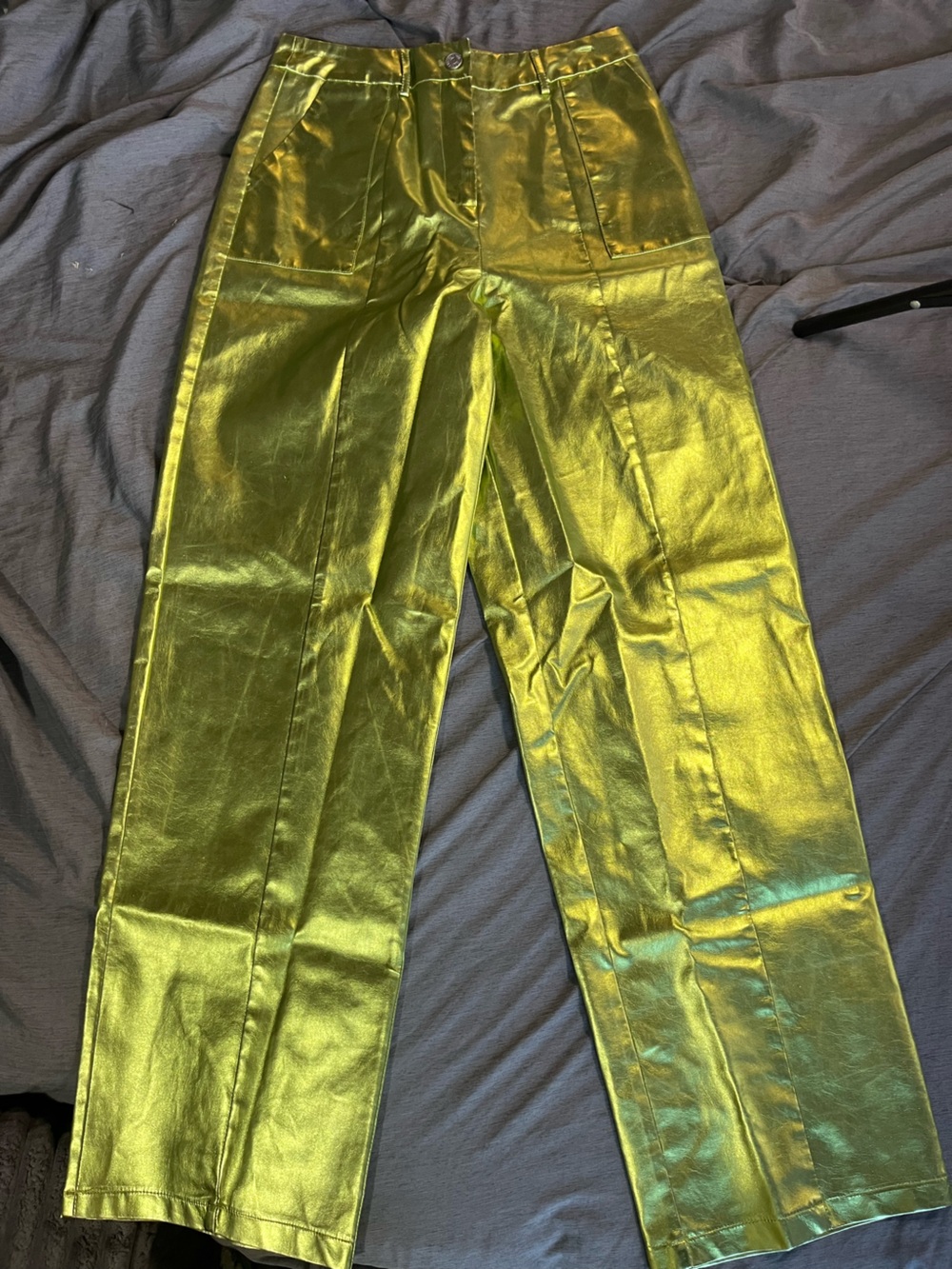 4th + reckless metallic green pants M